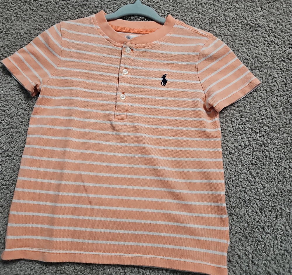 Polo by Ralph Lauren Kids Orange Striped Shirt